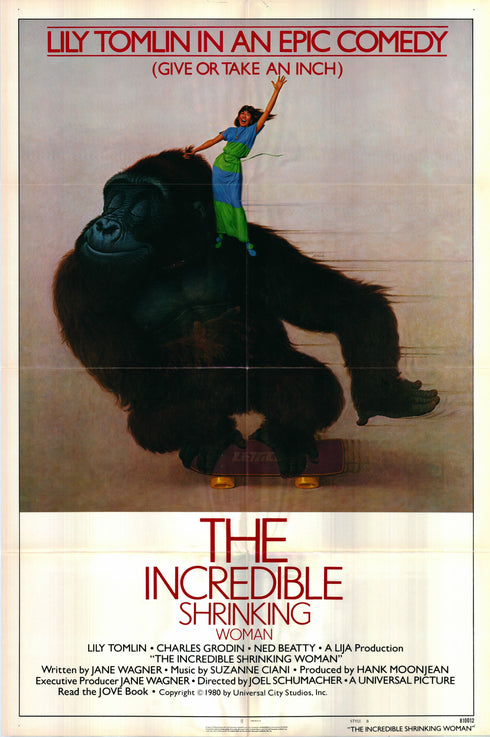 the incredible shrinking woman 1980 one sheet poster folded